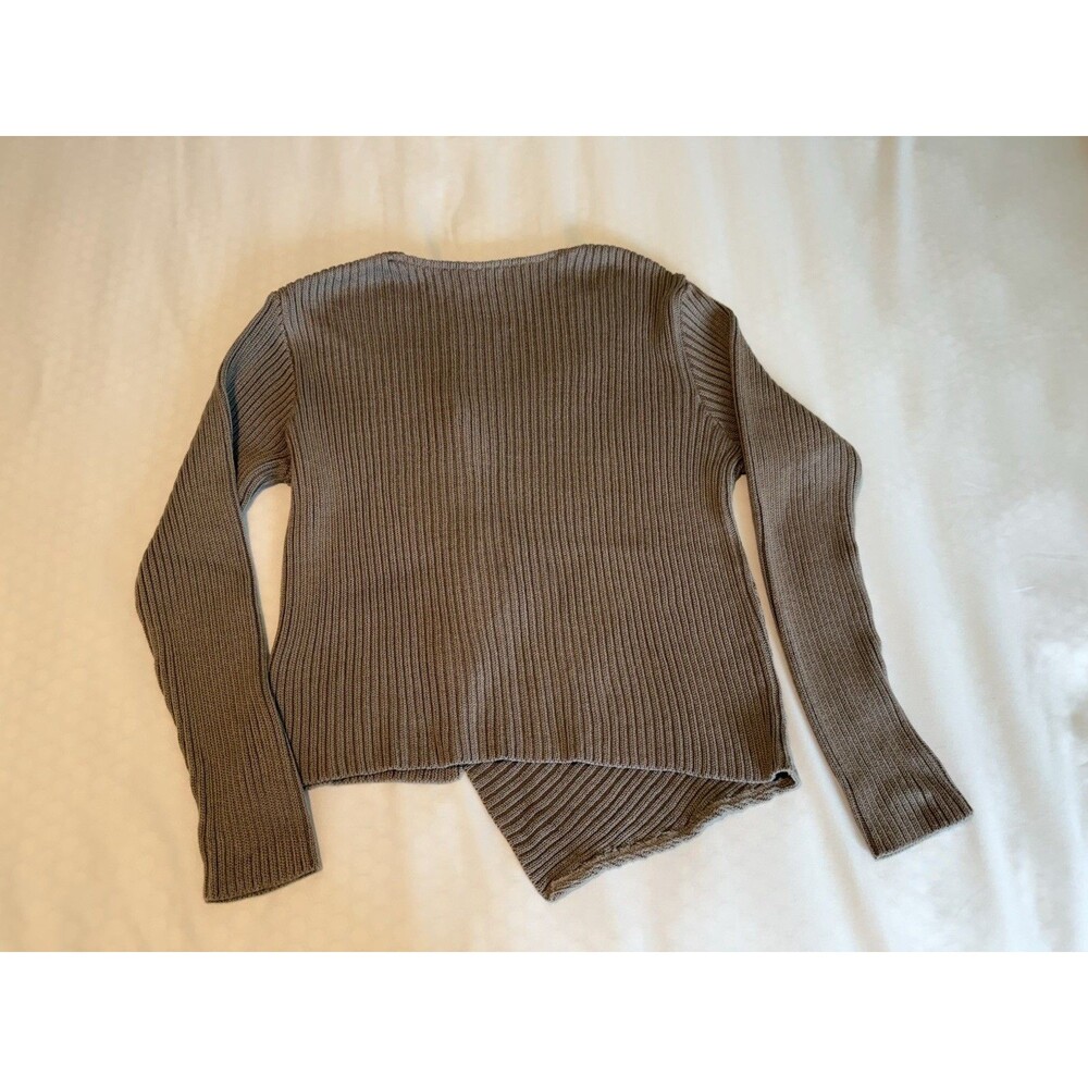 Putorti‎ Women's Artsy Sweater 3/4 Sleeve Asymmetrical Stretch Button M NEW - Picture 10 of 10